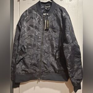 Members Only Gray Camouflage Bomber Jacket